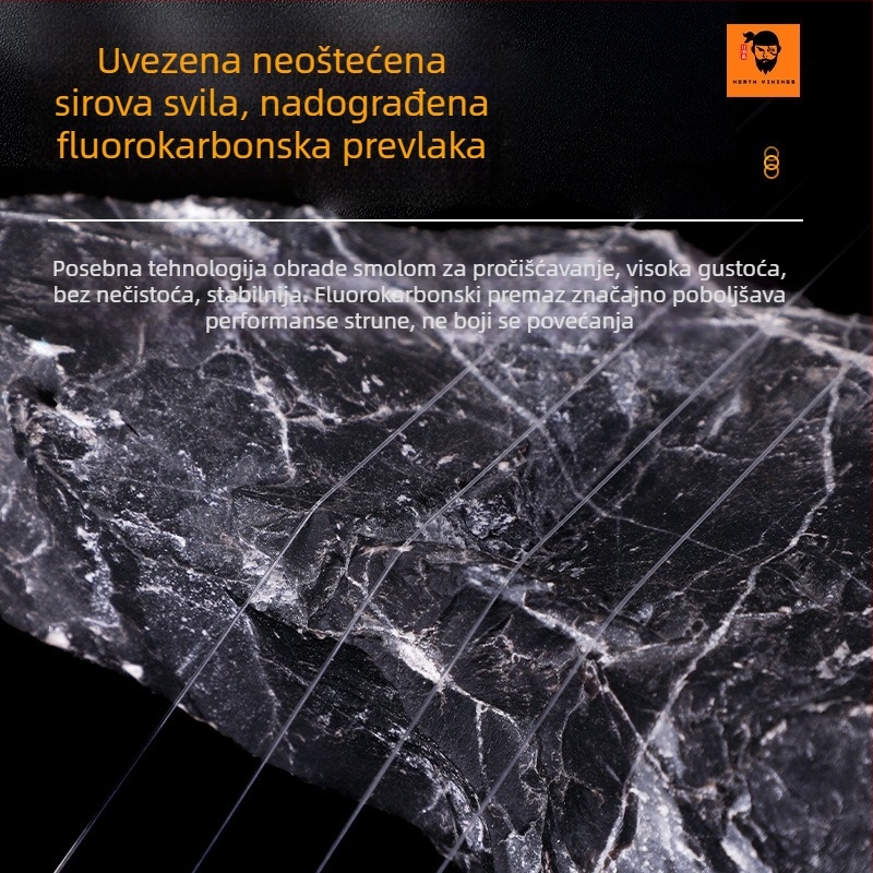 North Pirates Najlonska glavna linija – mekana, otporna na habanje, za morski ribolov, s pomoćnom linijom