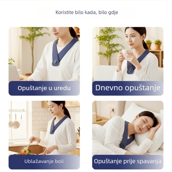 Bin Duokang Prijenosni šal s crvenim svjetlom za grijanje ramena i vrata – fizioterapija