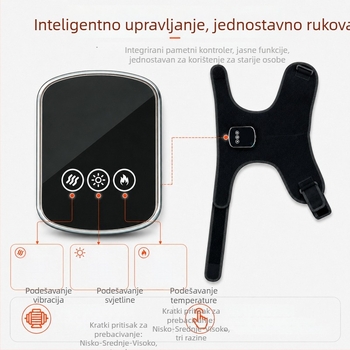Grijeće koljeno i ramena ulošci s crvenim svjetlom za fizioterapiju i toplu masažu, 80 LED, privatni model