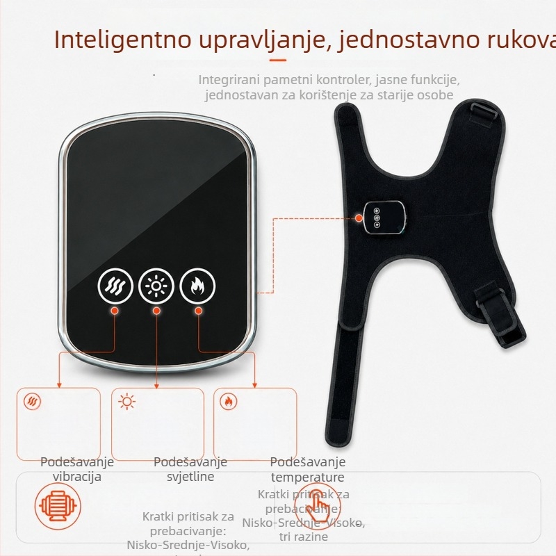 Grijeće koljeno i ramena ulošci s crvenim svjetlom za fizioterapiju i toplu masažu, 80 LED, privatni model