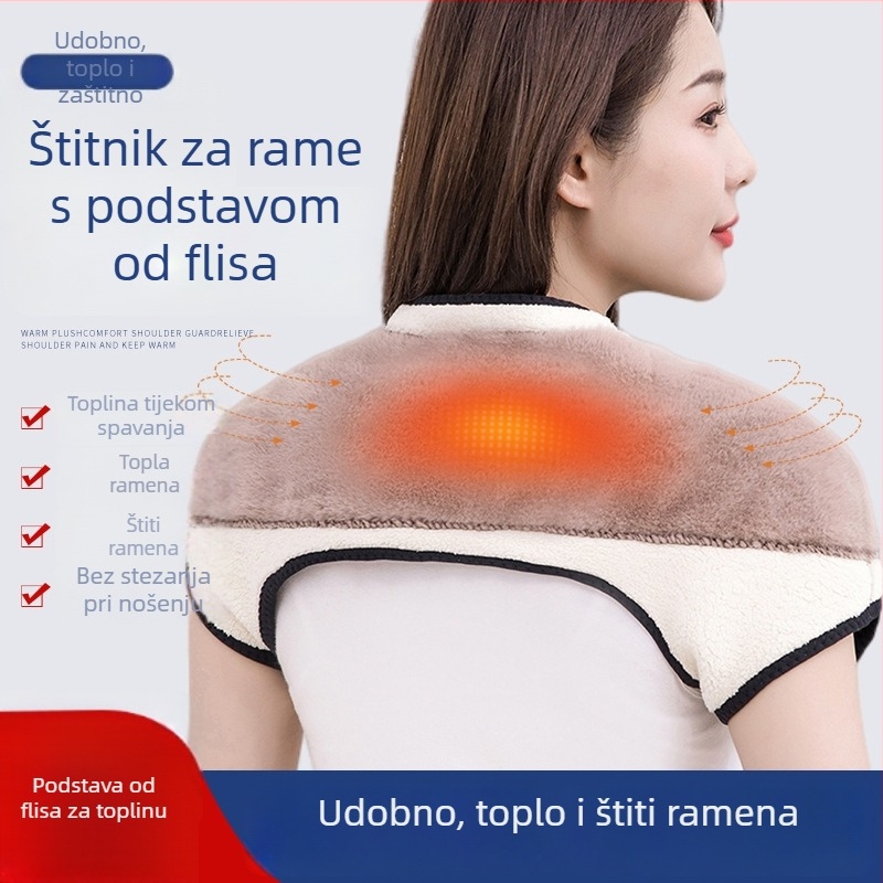 Unisex prsluk za ramena od umjetnog janjećeg baršuna, tri sloja, izuzetno debeo, nježan na dodir, prilagodljiv, topao za jesen i zimu