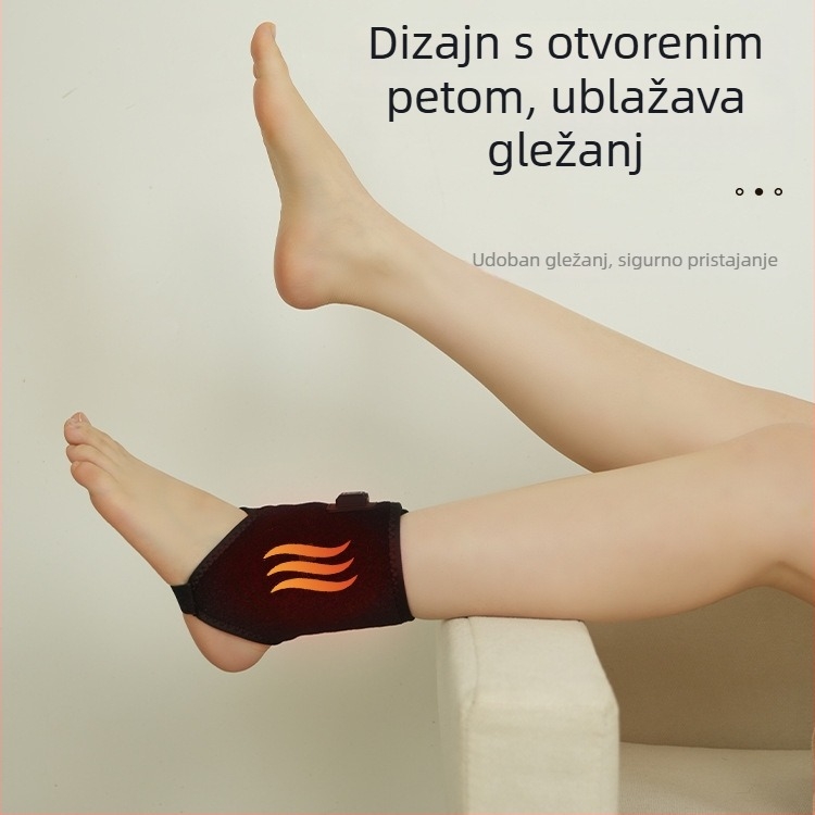 Punjava električna grijaća ortoza za gležanj, s tri razine temperature za zagrijavanje i zaštitu od uganuća