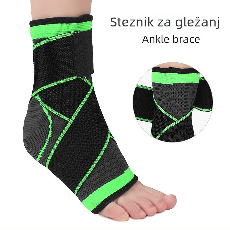 Kompresivna ortoza za gležanj s prozračnim najlonskim pletenim materijalom, podesiva sportska potpora gležnja