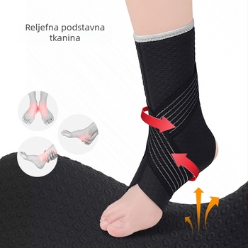 Najlonova produžena kompresijska ortoza za gležanj s podesivim omotnim remenom, za muškarce i žene, sport i fitness