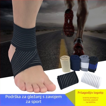 Visokoelastični zavoj za gležanj za košarku i nogomet, kompresija i zaštita od uganuća HH013