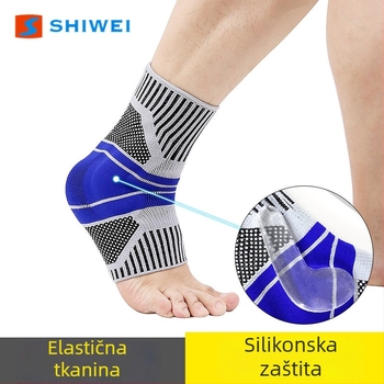 Zaštita gležnja od silikona s protukliznim masažnim učinkom, ravno pletena, prozračna i visoko elastična za sport