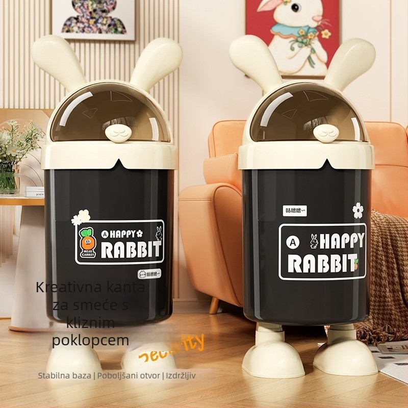 2025 nova kreativna košara za kućnu upotrebu, plastična, za dnevni boravak i spavaću sobu, elegantnog dizajna, s poklopcem koji se otvara i zatvara, velik kapacitet