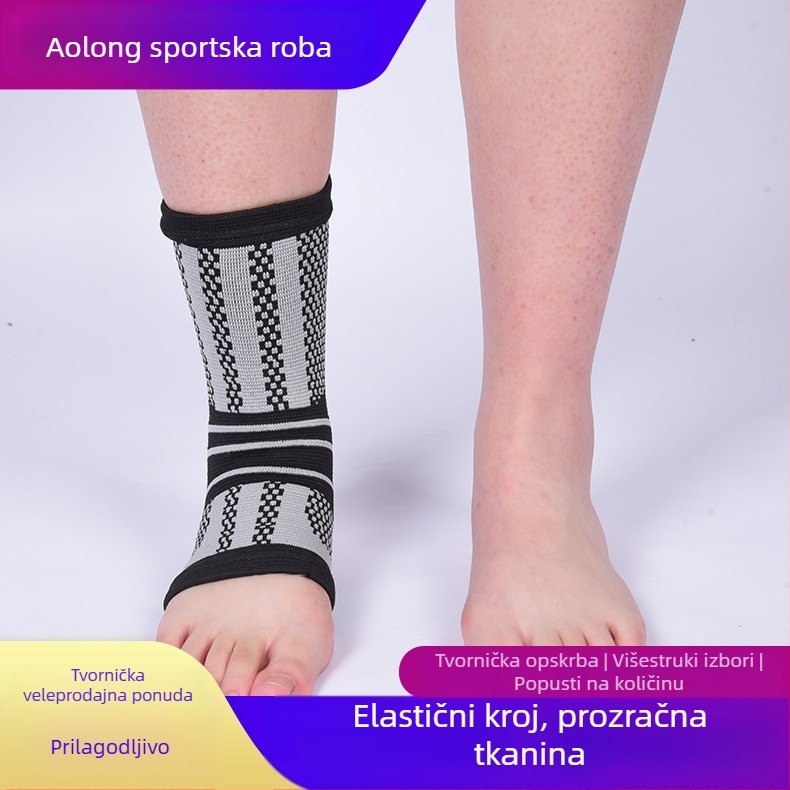 Pleteni zaštitnik za gležanj za vanjske sportove: nogomet, košarka, badminton i planinarenje; prozračan, upija znoj, elastičan