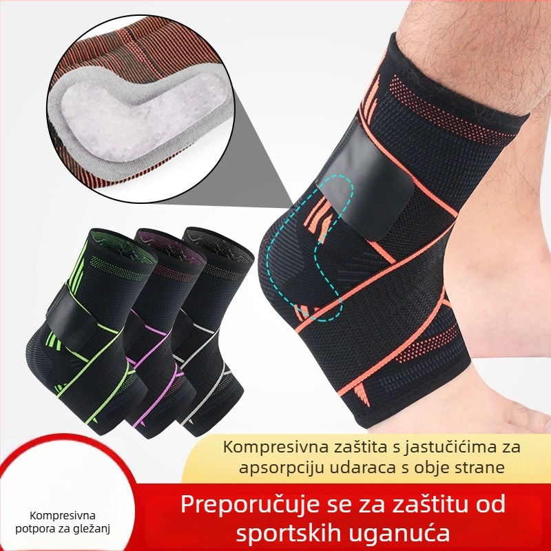 Zaštita zgloba s kompresijskom trakom za košarku, nogomet, planinarenje i fitness – zaštita zgloba protiv uvrtanja