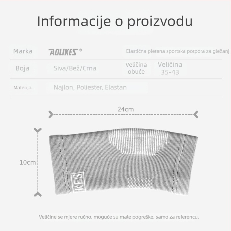 Prozračan najlonski zaštitnik gležnja za košarku, trčanje i planinarenje