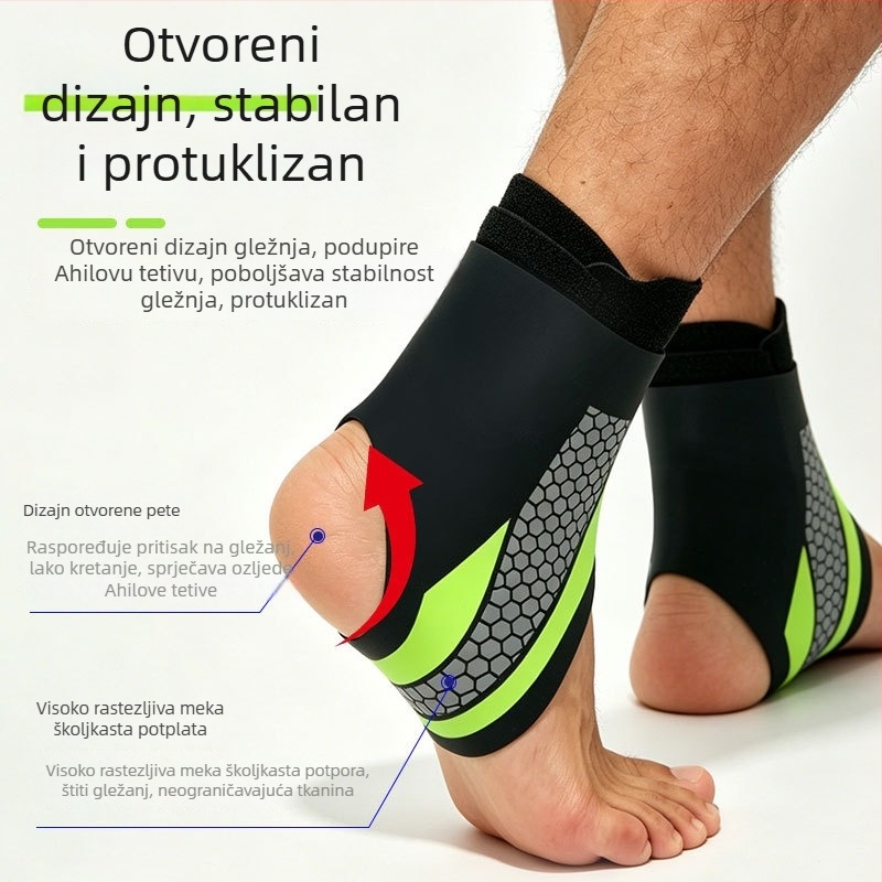 Neopren ortoza za gležanj za sport – podrška za trčanje i košarku, rehabilitacija nakon uganuća
