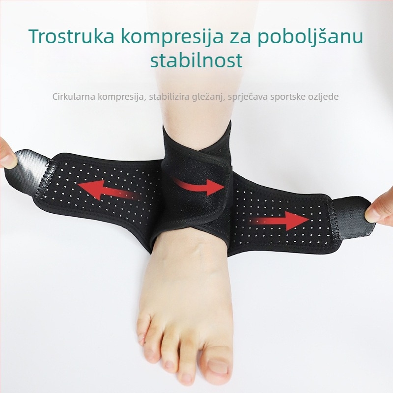 Nova kompresijska podrška za gležanj s izloženom Ahilovom tetivom, stabilna, otporna na pomicanje i ispadanje, zaštitni omotač gležnja