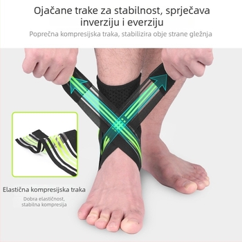 Green Rider gležanj-fiksator s kompresijskim zavojem za zaštitu od uganuća, za odrasle, sportska zaštita za košarku, nogomet, planinarenje i biciklizam