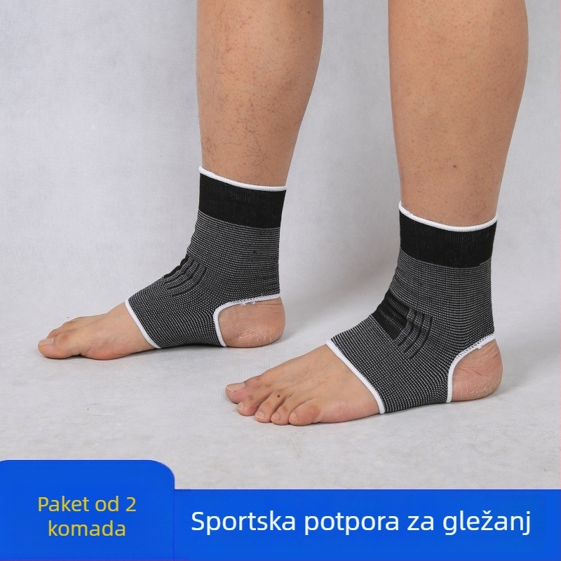 Sportska ortoza gležnja s visokim stupnjem elastične kompresije i čvrstom potporom, prozračna zaštita za košarku i nogomet