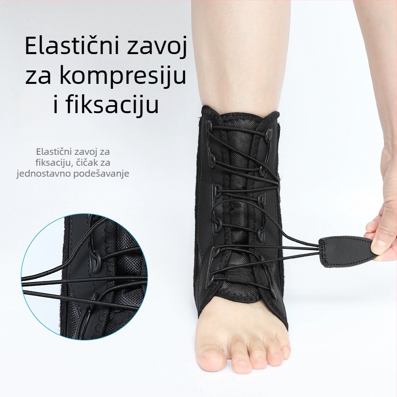 Kompresivni gležanj zavoj s potporom zgloba i fiksacijom stopala, bez vezivanja