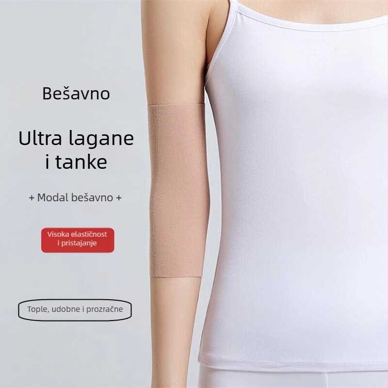 Ljetne ultra-tanke lakatne rukavice i zaštitnici za zglob od modalnog materijala, unisex, produžene rukave za toplinu i zaštitu