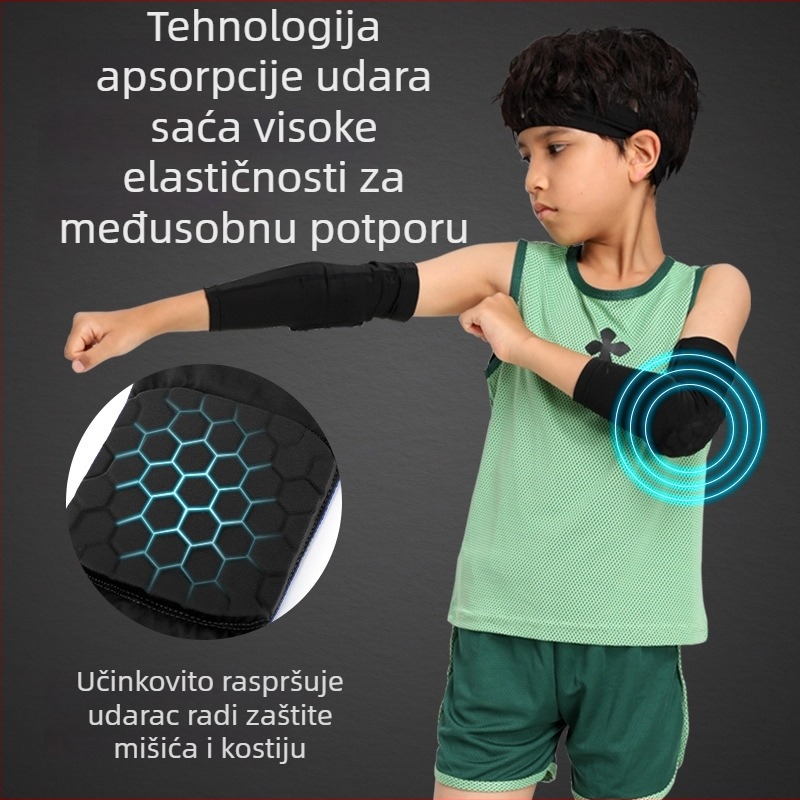 Rukav s zaštitom lakta za košarku i sport – odrasli, uzorak saća