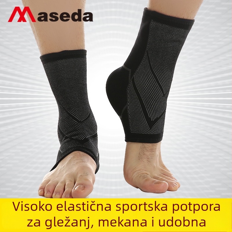Masda pletena zaštita gležnja od najlona, četverostruka elastičnost, zaštita od uganuća, za trčanje, fitness i košarku
