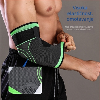Prozračan kompresijski lakatni zavoj za sport, podesiva okretna podrška za vanjsko dizanje utega