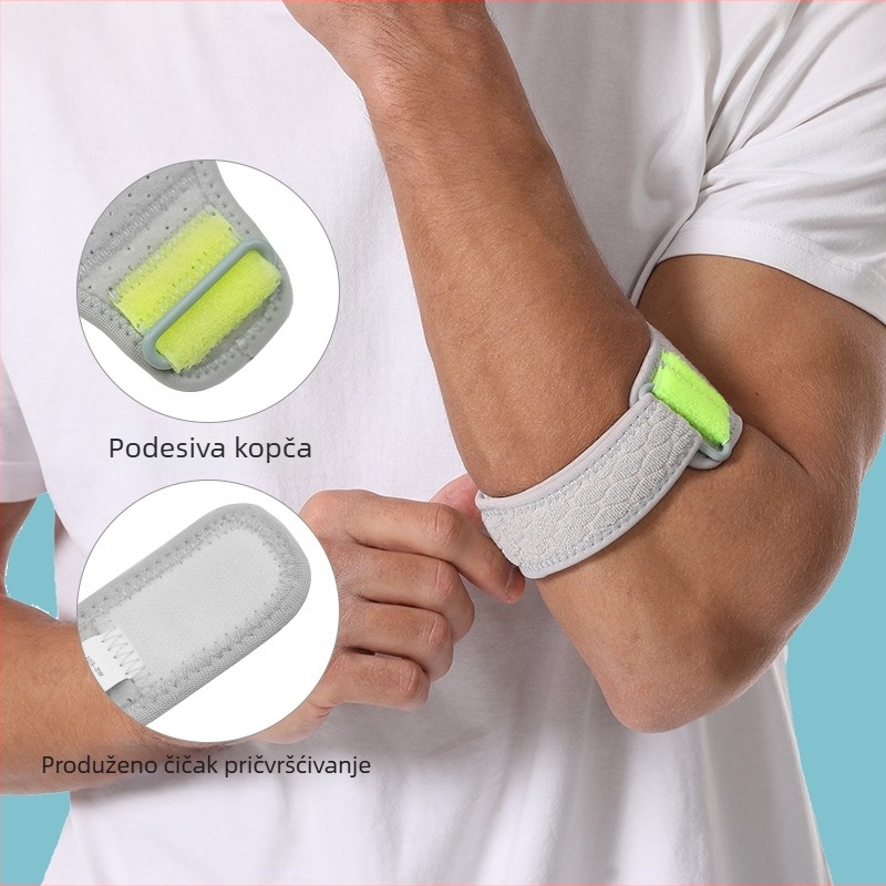 Zaštitnik lakta za tenis i badminton, podesiva traka, zaštita od udaraca, pogodan za vožnju bicikla i fitness