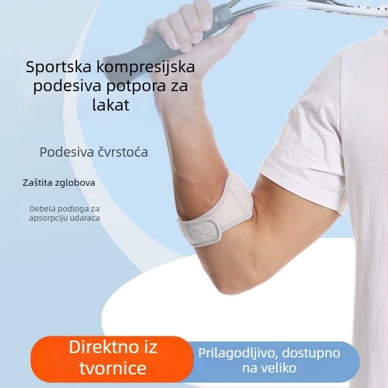 Zaštitnik lakta za tenis i badminton, podesiva traka, zaštita od udaraca, pogodan za vožnju bicikla i fitness