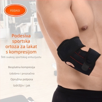 Zaštitnici za laktove, prilagodljivi kompresijski, za trening, košarku i tenis, topli i prozračni