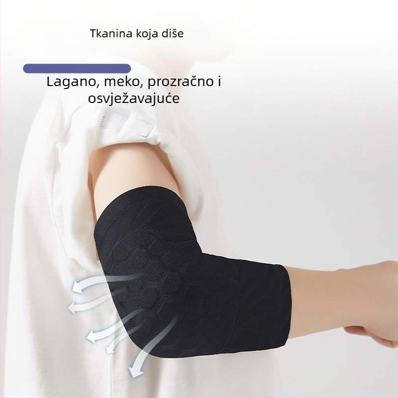 Dječji laktni štitnici s EVA uzorkom pčelinje saće, zaštita od udara, protuklizni, prozračni Lycra kompresijski štitnici za nogomet i košarku