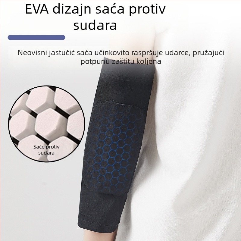 Dječji laktni štitnici s EVA uzorkom pčelinje saće, zaštita od udara, protuklizni, prozračni Lycra kompresijski štitnici za nogomet i košarku