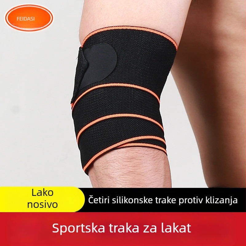 Protuklizni lakatni zaštitnik s prilagodljivom kompresijom za sport, fitness, dizanje utega i tenis