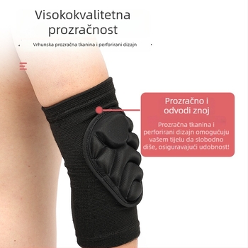 Debeli lakatni štitnik od pjene – zaštita od udara za košarku, nogomet i vožnju biciklom; univerzalna veličina, crna