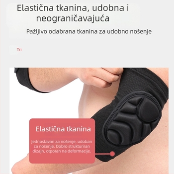 Debeli lakatni štitnik od pjene – zaštita od udara za košarku, nogomet i vožnju biciklom; univerzalna veličina, crna