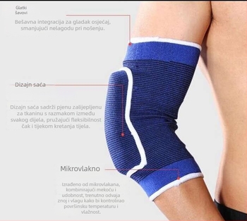 Debeli topli jastučići za koljena i lakat od pjene, crno-plavi, za odrasle i djecu, za klečanje, ples i sport
