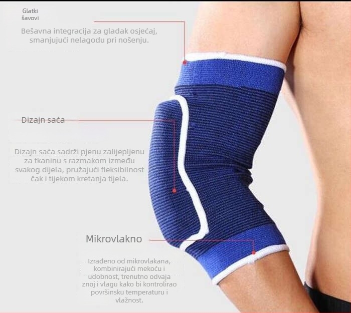 Debeli topli jastučići za koljena i lakat od pjene, crno-plavi, za odrasle i djecu, za klečanje, ples i sport