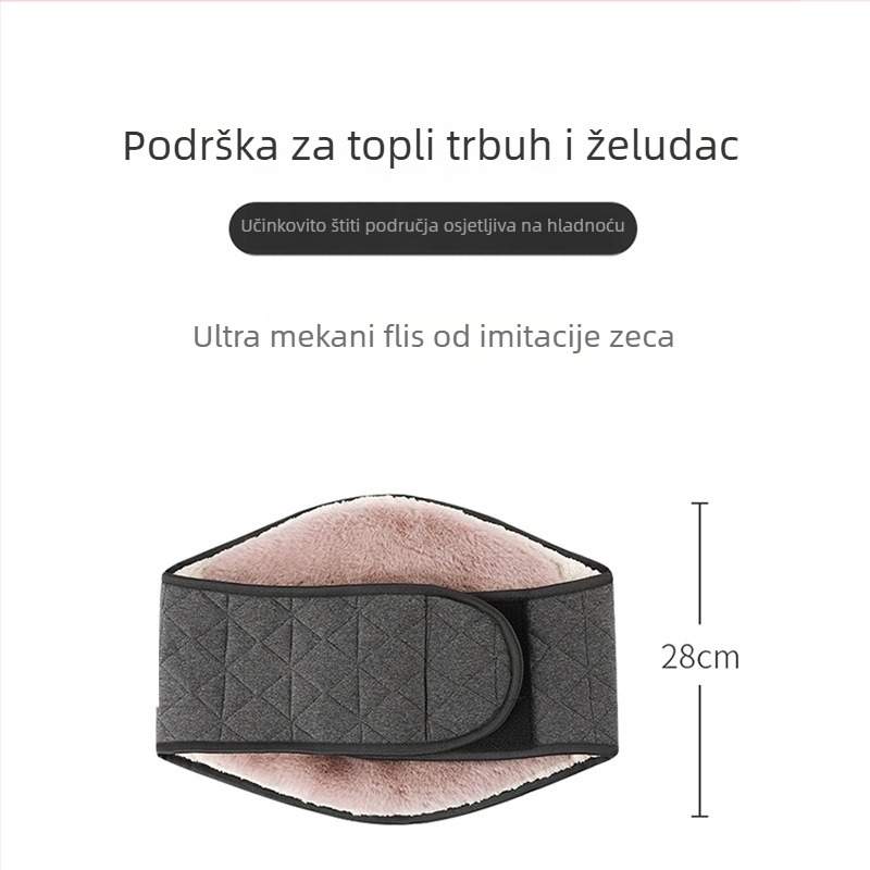 Topli pojas za struk s flis podsukom za podršku trbuha, unisex, za jesen i zimu