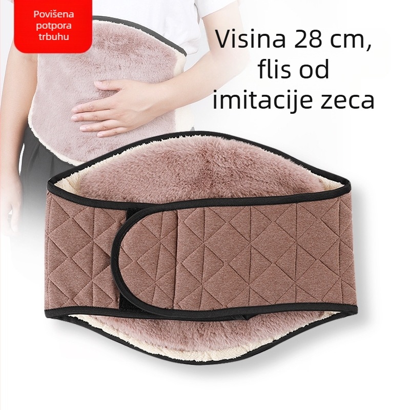 Topli pojas za struk s flis podsukom za podršku trbuha, unisex, za jesen i zimu