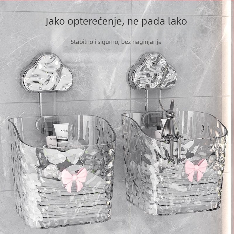 Kutija za kozmetiku u laganom luksuznom stilu, stolna prozirna trapezna organizator za šminku s držačem za olovke