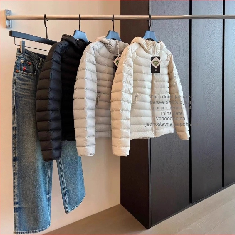 Dingjian Outdoor 3M Thinsulate lagana vodootporna jakna s kapuljom, punjena bijelim patčinim perjem, unisex