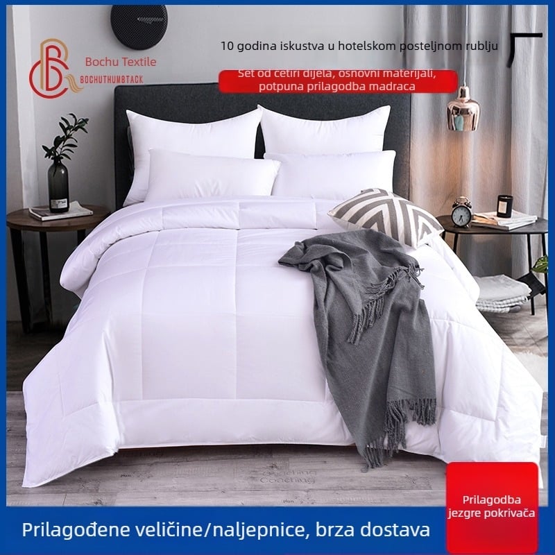 Bijela deka od baršuna s perjem za hotele – jezgro jastuka za klimatizaciju, četiri godišnja doba, nadogradnja