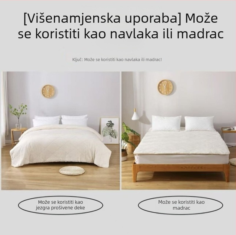Studentski set pamukaste posteljine s navlakom za madrac i jezgrom deke, debeli zimi