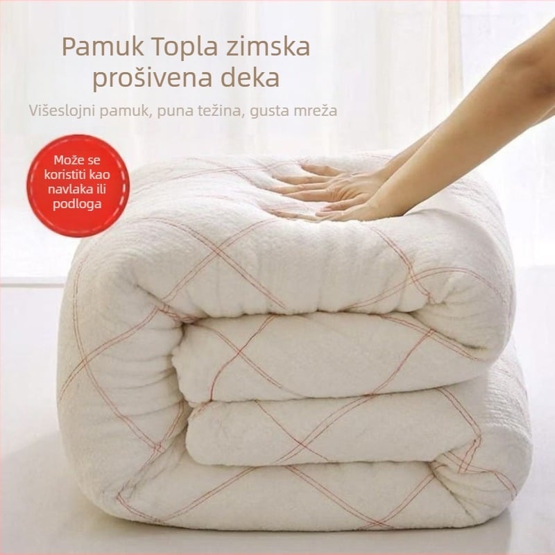 Studentski set pamukaste posteljine s navlakom za madrac i jezgrom deke, debeli zimi