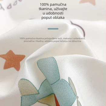 Dječji latex jastučnica s pamukom navlakom, 40×60 cm, paket od dva komada; unutarnja navlaka za jezgru jastuka 30×50 cm
