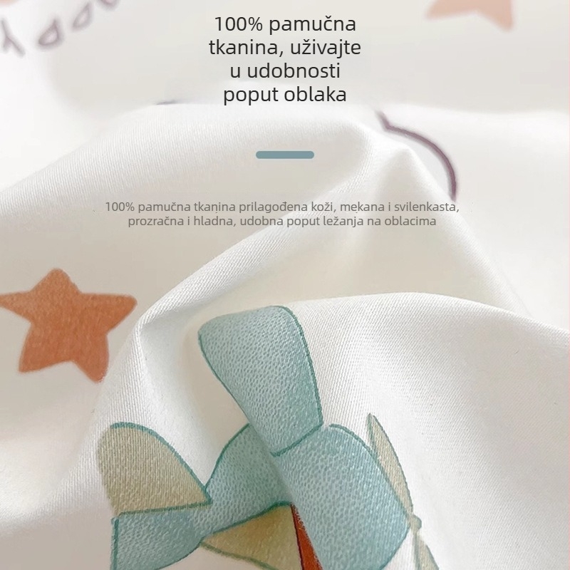 Dječji latex jastučnica s pamukom navlakom, 40×60 cm, paket od dva komada; unutarnja navlaka za jezgru jastuka 30×50 cm