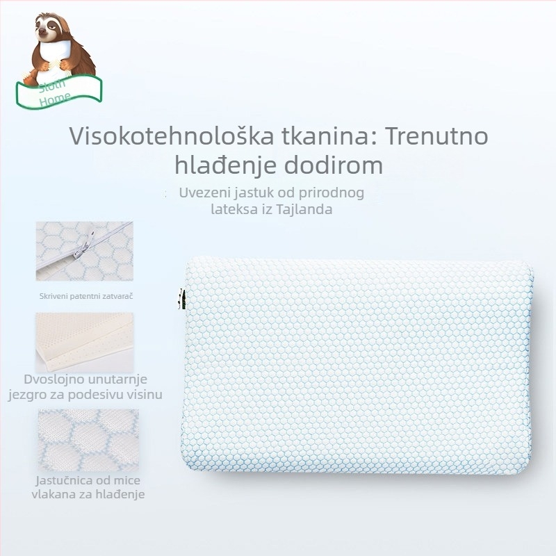 Thajska kraljevska prirodna latex jastuk s osvježavajućim ljetnim doživljajem, podrška vratu i cervikalnog područja, prilagodljiv za veleprodaju