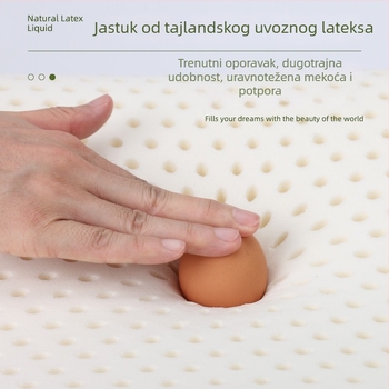 Lateksni jastuk u obliku zuba vuka sa masažnim granulatima, prilagodljiv za odrasle