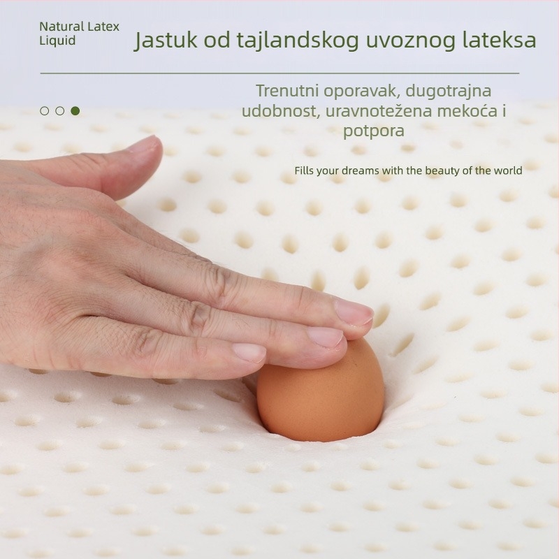 Lateksni jastuk u obliku zuba vuka sa masažnim granulatima, prilagodljiv za odrasle
