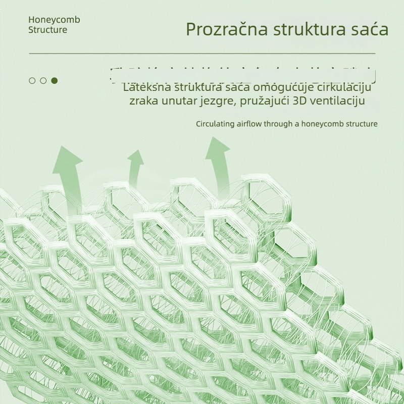 Lateksni jastuk u obliku zuba vuka sa masažnim granulatima, prilagodljiv za odrasle