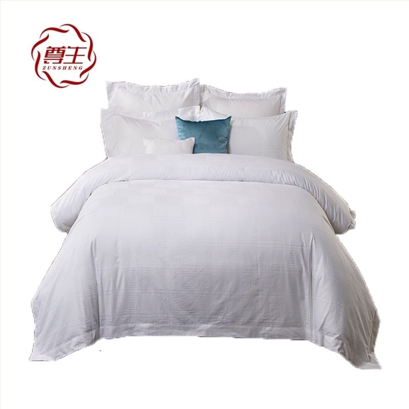 Hotelski set posteljine od četiri dijela, jacquard tkanina, 60 niti, pamuk