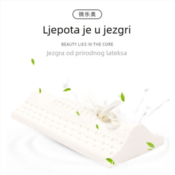 Weileao jastuk s kapljastim oblikom od prirodnog lateksa, podrška vratu, cilindrični oblik za san