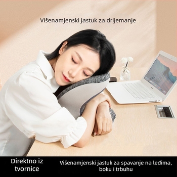 Jastuk od memorijske pjene za vertikalno spavanje, četverostruka podrška, 100% pamuk, za djecu i odrasle, podrška vratu