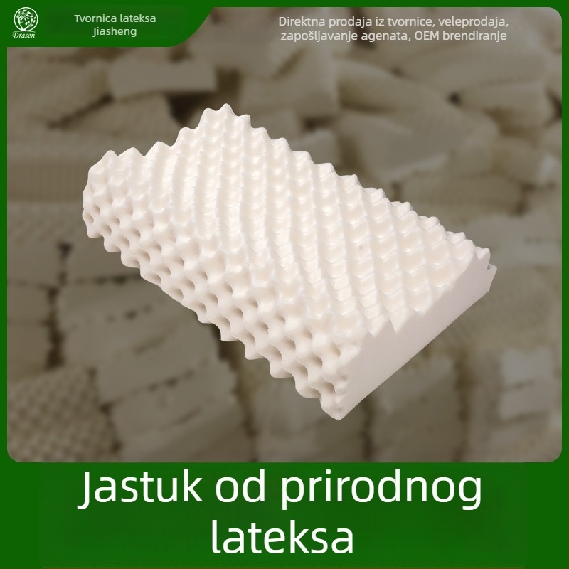 Latex jastuk, oblik vukovog zuba, prirodni lateks, sadržaj lateksa >90%, visina 10,1–15 cm, težina 1,1–1,5 kg